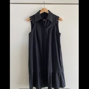 Kit and Ace black sleeveless button-up dress